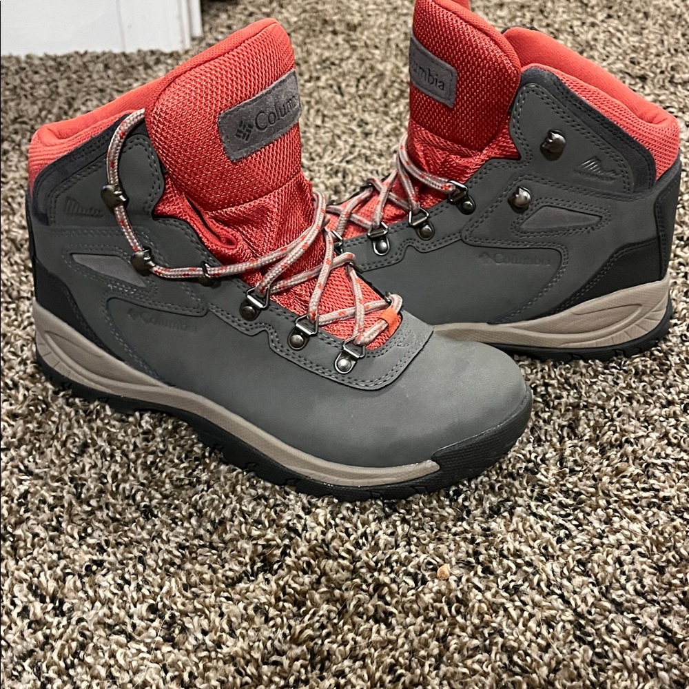 Columbia Charcoal and Crimson Outdoor Boots